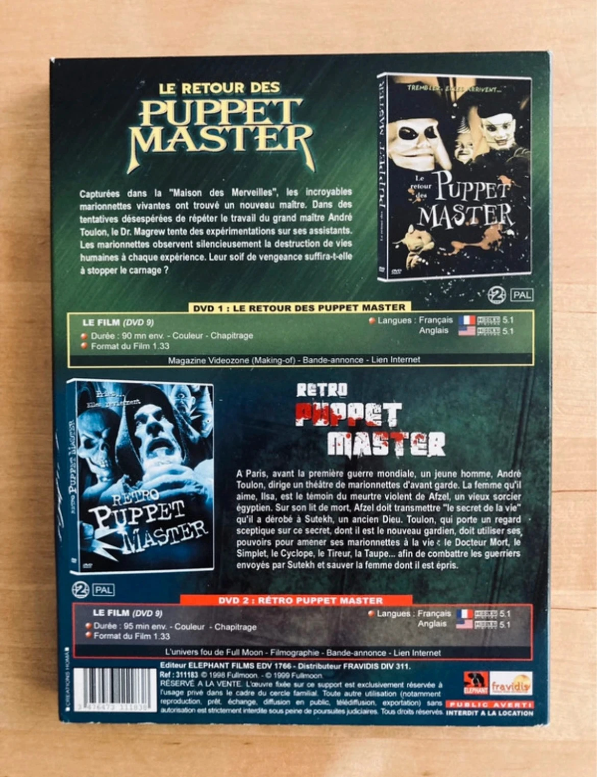 Coffret 2 DVD Puppet Master. – photo 4